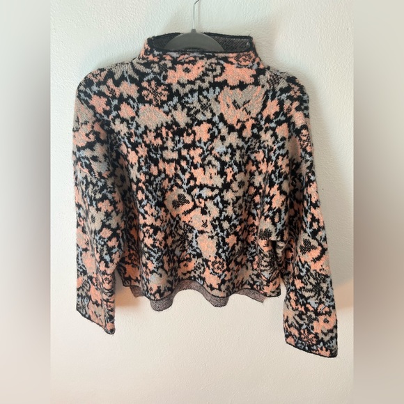 ZARA Floral Jacquard Knit Sweater Size Small - Picture 7 of 12